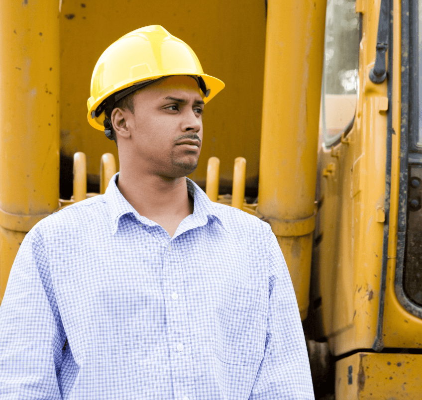 Worker on construction site